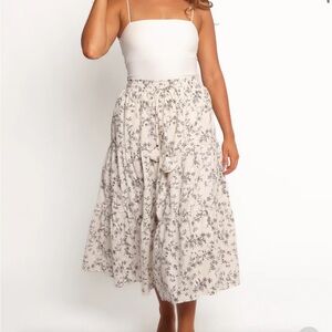 Petal & Pup Cream Floral Maxi Skirt